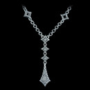 Scott Kay Sterling Necklace 15U3: Scott Kay Sterling ladies sterling silver diamond basketweave page drop neck with toggle. Scott Kay Sterling Necklace 15U3 jewelry