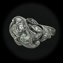 Item 160PO1 - This vintage 14kt ring features between .60 and .70cts of diamond. The finger size is 5.50. 