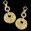 SeidenGang 18kt. yellow gold and diamond circle of life earrings measuring 20x35mm. The earrings are set with .72ct of diamonds.