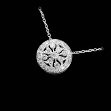 This simply stunning 18kt white gold Beverley K. pendant shines and shimmers with .18ctw in diamonds.