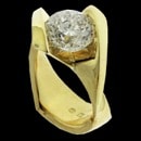 Ladies 18kt yellow gold twisted engagement ring by Eddie Sakamoto.