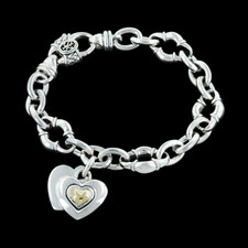 Scott Kay Sterling sterling silver 18k heart rolo chain bracelet
