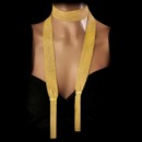 A gorgeous woven gold overlay sterling silver silk Peter Storm scarf necklace. This necklace is from the Tessuto Colori Piatto collection. Comes in metals colors of Yellow, White, Pink, and Black. Necklace measures 137cm (54'') in length and 3cm wide.