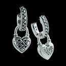 Hearts for Her Earring 17U2: Ladies sterling silver diamond heart Scott Kay Sterling earring, .12ctw. Hearts for Her Earring 17U2 jewelry
