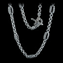 Scott Kay Sterling Necklace 17U3: Ladies sterling silver links basketweave with signature 40 chain neck from Scott Kay Sterling. 17"version shown. Scott Kay Sterling Necklace 17U3 jewelry