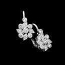 Beautiful floral 18kt white gold Beverley K. earrings shimmering with .38ct in diamonds.