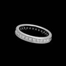 Beautiful classic eternity wedding ring from Christian Bauer, set with 31 princess diamonds weighing 1.48ct total.  The band measures 3.8mm in width.This ring is priced in Platinum, however, it is also available in 18kt white gold. Call for pricing on white gold.