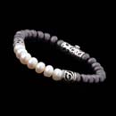 Honora Bracelet 18Z4: Sterling Silver FWCP 7" bracelet with black and white pearls, designed by Honora. Honora Bracelet 18Z4 jewelry