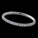 The classic Platinum "mini prong" diamond full eternity ring. This piece is 1.4mm in width and set with .35ct of VS F-G ideal cut diamonds. This is the finest made and is a tough little ring. Totally everyday. The perfect guard ring and with other "mini's" Handmade in the USA!
