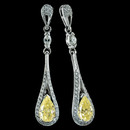 Pear shape yellow diamond Drop Earrings from Durnell. 0.63 ct. Ultra fine teardrop shaped mounting gives the feel of a luscious green emerald liquid drip stretched to the limit. These beautiful earrings are available with different natural colored diamond centers. Please check at the colored diamond section of our website.  