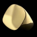 Ready to engrave: Charles Green's 18kt. yellow gold 14x13mm plain cushion signet ring. A clean and simple fashion statement that is never out of style. 