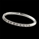 Our classic platinum ''mini prong'' diamond band. The diamonds are set 1/2 way around this ring. The piece is 1.4mm in width and set with .20ct of VS F-G ideal cut diamonds. Wear it anywhere any time. Stack with other mini's or larger rings. This is the best one made! Produced in the USA!