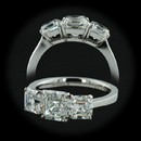 Item 207CO1 - This Daniel K 3 stone diamond engagement ring has a 1.52ct Asscher Cut Diamond ESI1, certified by GIA, set in handmade Platinum band. The Asscher side stones weight 0.74ct ESI1 and 0.73ct ESI1 and are both certified by GIA. Size 6.25. 
