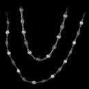 A unique feminine design from award winning designer Bridget Durnell eternity diamond necklace. This necklace is handmade from platinum or 18kt gold and measures 18'' in length. The diamonds have a total carat weight of 2.40tcw. This can be made in any length and diamond weight.  These are made by hand here in America.