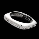 Alex Soldier's classic ladies' platinum wedding band with .43ctw in diamonds. Also available in 18k white gold.