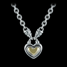 Scott Kay Sterling ladies ss/18kt baby heart with baby toggle necklace.