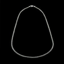 Platinum twisted chain necklace from Yuri Ichihashi, 18 inches long. Available in 2mm and 2.75mm widths.