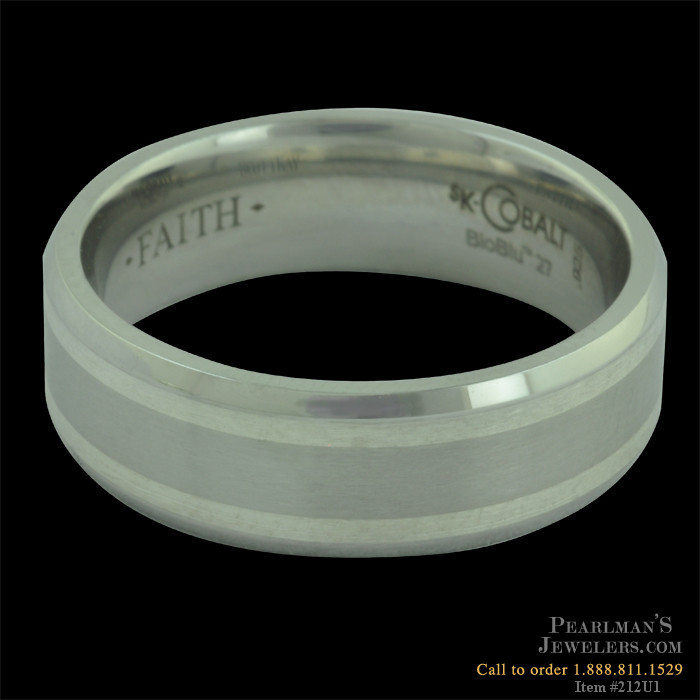 Scott Kay for Men Cobalt high polish wedding ring