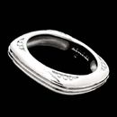 Sleek and handsome men's platinum wedding band with engraving at the corners by Alex Soldier. Also available in 18k white gold.