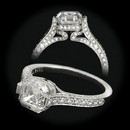 Item 229CO1 - This Daniel K Regal engagement ring has a 1.65ct Asscher Cut Diamond GSI2, certified by GIA, set in handmade Platinum and Diamond Pave decorated mounting and band. The side stones weight 0.49 ct total weight. Size 6.


