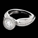 Shimmering and beautiful platinum Alex Soldier engagement ring featuring 74 diamonds with a total weight of .57ct. Center stone not included. Also available in 18k white gold.