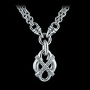 Scott Kay Sterling Necklace 23U3: Sterling silver and diamond bolo link necklace by Scott Kay Sterling, with diamond "X" bolo drop. 16" chain with toggle clasp. Scott Kay Sterling Necklace 23U3 jewelry