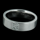 Durnell's 6mm platinum gents wedding band with pave diamond detail, .12tw RBC.