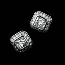 Jane Taylor Earring 24L2: A stunning set of platinum princess cut diamond pave bezel set earrings. This set contains 1.47ctw of gem diamonds special cut for Jane Taylor. These earrings are avaliable in 4 5 and 6 mm size center diamonds in 18kt gold or platinum. Jane Taylor Earring 24L2 jewelry