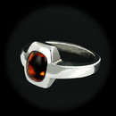 Item 256CO1 - Sterling Silver ring with cabachon cut Citrine by Robert Lee Morris. Ring size 6