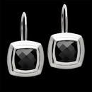 Checkerboard cushion shaped black onyx are set in elegant sterling silver. From Bastian Inverun. The earrings measure 12m x 12m in size.