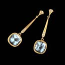 Reminiscent of a bygone era. These Cathy Carmendy 20k yellow gold "Helen" dangling earrings are adorned with 7.5 ctw of aquamarines. Beauty in motion.