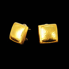 Gurhan 24 karat gold square amulet earrings