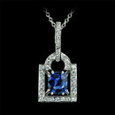 Gumuchian Necklace 25J3: This Platinum "Bryant Park" pendant by Gumuchian contains a natural Madagascar sapphire weighing 1.28ct. Surrounding this brilliant blue stone are pave' set diamonds for a total diamond weight of .24ct. Gumuchian Necklace 25J3 jewelry