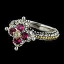 Bixby Couture Ring 25XX1: This gorgeous 18k yellow gold and sterling silver Bixby ring is from her "Signature Flower Collection" and is set with a pink topaz flower. Bixby Couture Ring 25XX1 jewelry