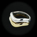 Item 262CO1 - Ladies 18kt yellow gold and sterling silver 'Wave' ring by Robert Lee Morris. Ring size 6.25