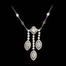 An elegant handmade platinum diamond necklace by Beaudry.  The piece is set with 3.31ctw of round, marquise, and lily shaped diamonds.  16 inches in length. Call for price and availability.