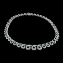 Damiani Necklace 26F3: 18kt white gold necklace by Damiani. This piece has a total diamond weight of 5.0ct. Damiani Necklace 26F3 jewelry