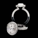 Beautiful platinum Alex Soldier engagement ring featuring diamonds on the band and mounting. Shines with 122 diamonds at .62ctw. Center stone not included.