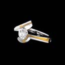 Truly an original: Steven Kretchmer Unquestionable platinum and 24kt yellow gold inlay engagement ring with tension set center stone. Call for pricing.