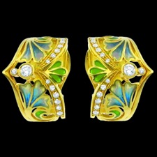 Nouveau Collection Diamond floral earrings