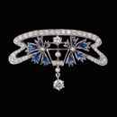 This beautiful Nouveau Collection 18kt white gold brooch shines with 1.95ctw of diamonds. Can also be worn as a pendant.