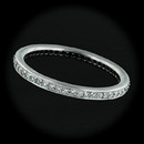 Item 272CO1 - A very pretty micro pave diamond platinum band from the Endless Love collection.  Band is set with .27ct of diamonds. 2.0mm width. This ring is a size 5.25.