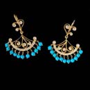 20kt yellow gold moulin chandelier turquoise and diamond earrings by Cathy Carmendy.  Total diamond weight is 3/4ct.