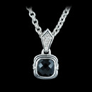 Scott Kay Sterling Necklace 27U3: Scott Kay Sterling ladies sterling silver diamond/.06ct onyx 10x10 enhancer. Chain sold seperately for $190. Scott Kay Sterling Necklace 27U3 jewelry