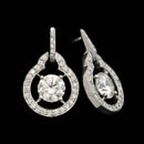 Platinum earrings from Gumuchian's ''Bryant Park'' collection.  The earring are set with .54ct of diamonds and are 21mm in length. This set can hold from 1/2ct and up center diamonds. Center diamonds not included.