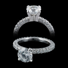 Michael B. Three sided pave engagement ring