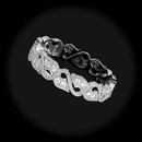 Item 296CO1 - Beverley K's platinum floral diamond wedding ring, set with .27ctw in diamonds.  The ring measures 4.0mm in width.  This is one of the best buys for a diamond and platinum band. Size 8.5