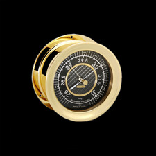 Chelsea Clocks Carbon Fiber Barometer, Brass