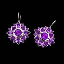 Jane Taylor Earring 29L2: These gorgeous Jane Taylor 18kt white gold Bohemia earrings are set with purple sapphires. Jane Taylor Earring 29L2 jewelry