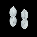 These Bastian Inverun sterling silver leaf earrings have a scratch matt finish. This pair of leaf earrings could go well with casual to dress casual; as they add a hip flare to your wardrobe. 
The dimensions: length 44 mm, width 15 mm.